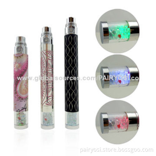Ego diamond battery, LED light changes with each puff 650mAh/900mAh/1100mAh